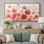 Impression sur toile encadrée, art floral