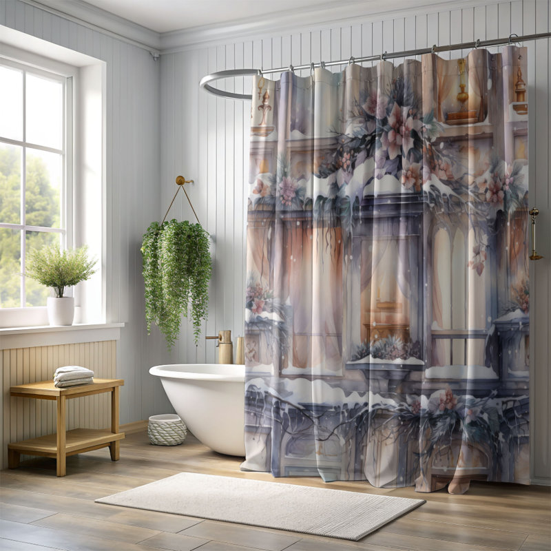 Christmas Glow - Premium Shower Curtain, 74"H x 71"W