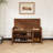 38.2“ Shoe Storage Bench Upholstered Shoe Storage Cabinet Shoe Organizer Entryway Bench with Hidden Space