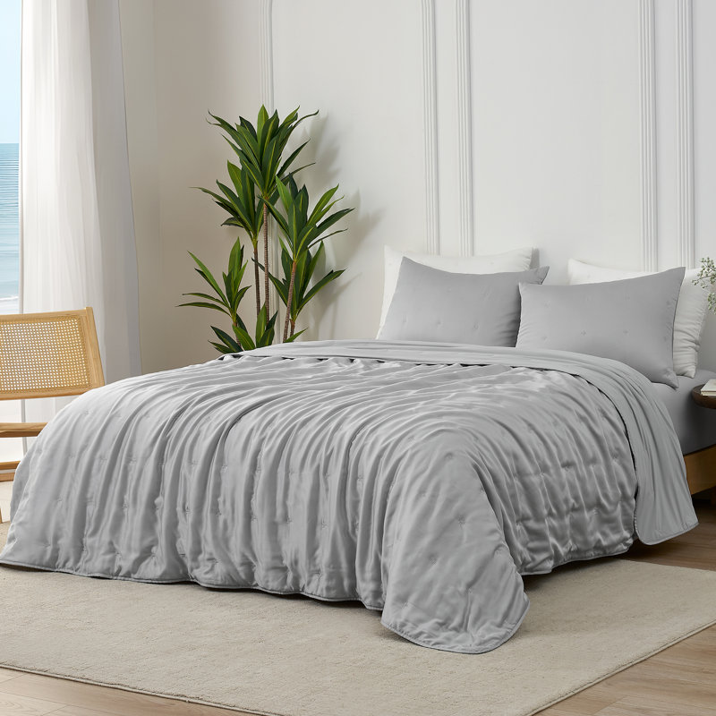 Tencel Dual-Sided Cooling Comforter – Soft, Breathable, Lightweight, All-Season Comforter for Hot Sleepers, Machine Washable