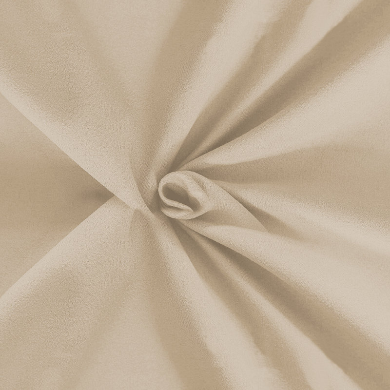 40 cm Soft Brushed Microfiber Extra Deep Fitted Sheet, Beige, Single (3')