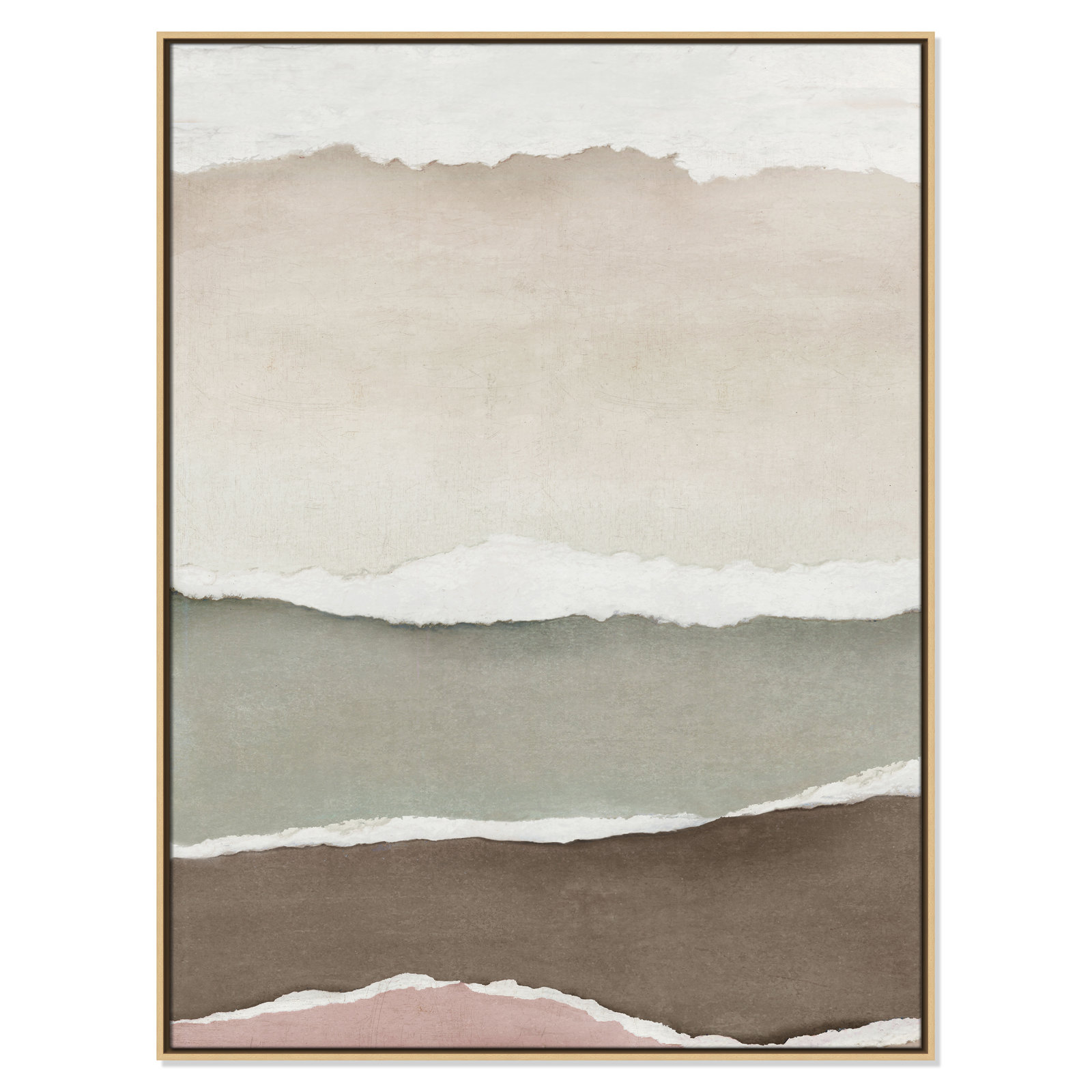 Torn Whispers I Print by Emma Peal, 49.5" H x 37.5" W, Natural Floater
