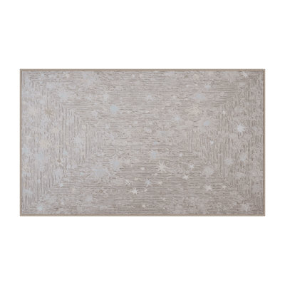 Machine Washable Beige Area Rug