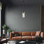 1 - Light Matte Black Lantern Pendant