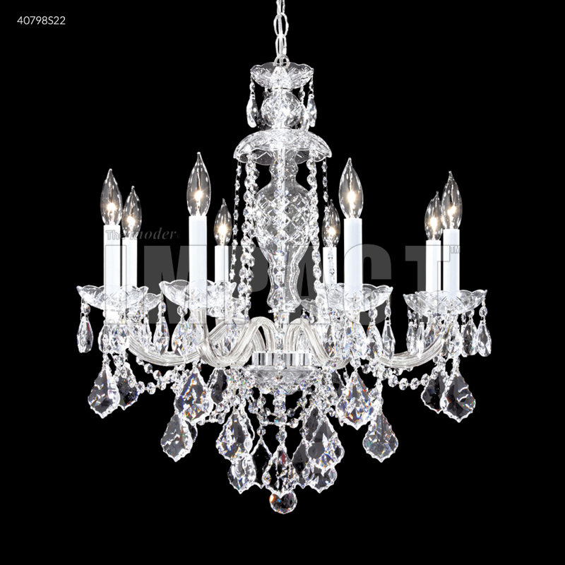 Palace Ice 8 - Light Chandelier, Chinese (K9), 27" H x 25" W x 25" D
