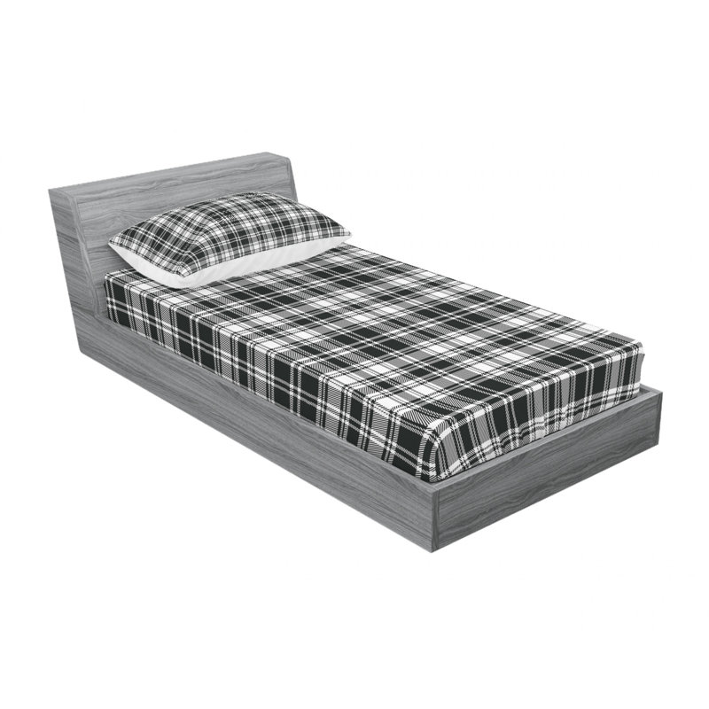 Microfiber Plaid Sheet Set, Twin XL