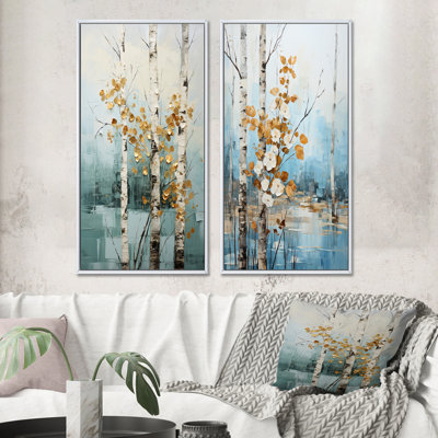 " Birch Woods Whispering Winds II " 2 - Pieces