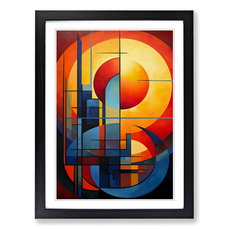 Single Picture Frame Print on Wood, 64cm H x 46cm W, Black Framed