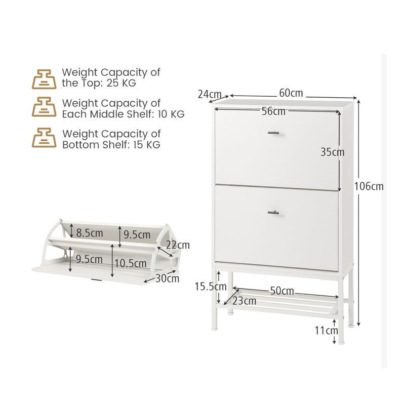 9 Pair Shoe Storage Cabinet