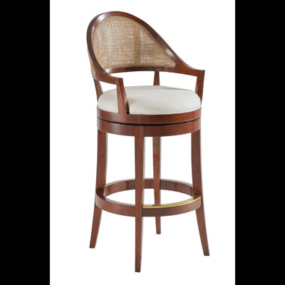 Modern History Swivel Upholstered Stool with Metal Frame