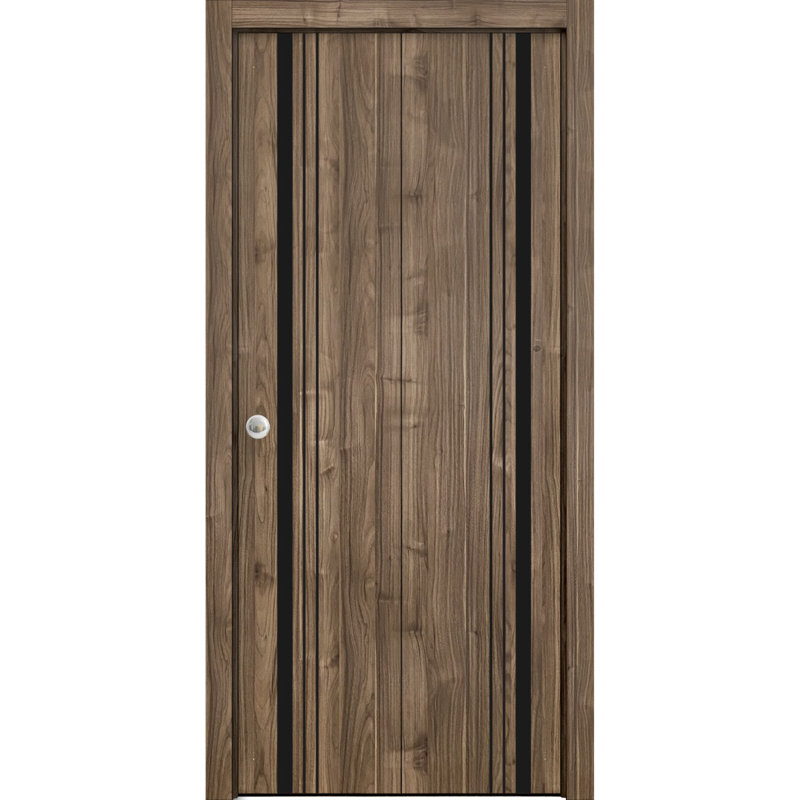 Porte pliante en bois massif massif, 72 po x 84 po