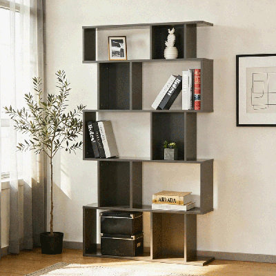 Étagère / bibliothèque à 5 niveaux (63 po x 35,5 po)