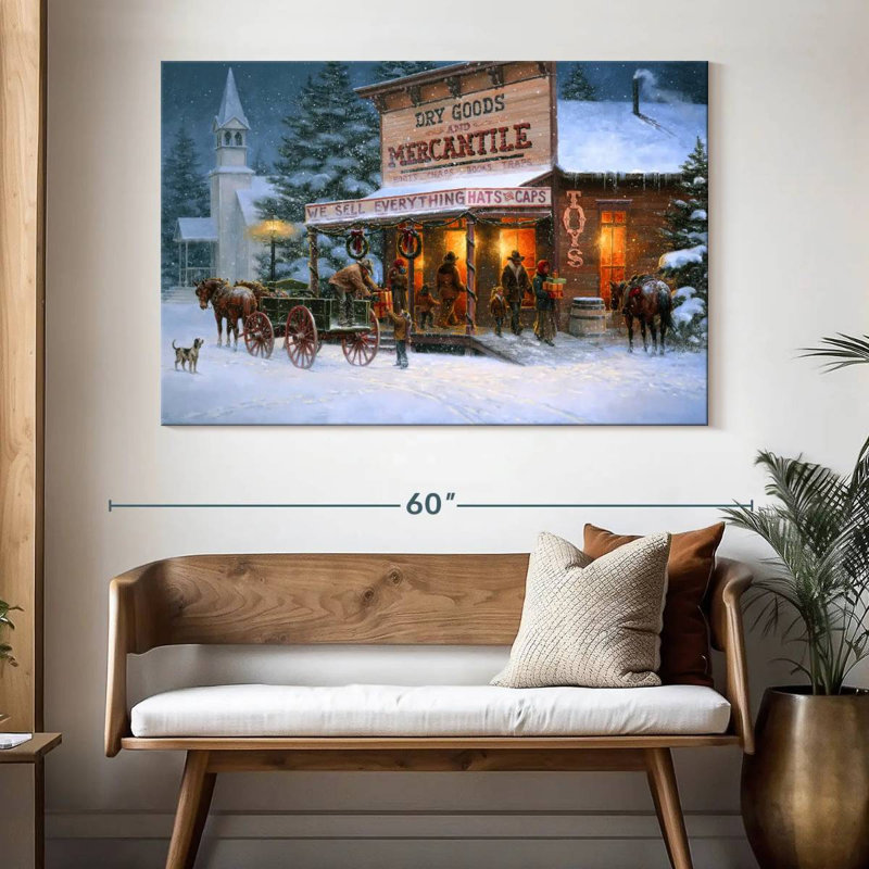 Western Christmas Wishes, H 34 po x l 51 po