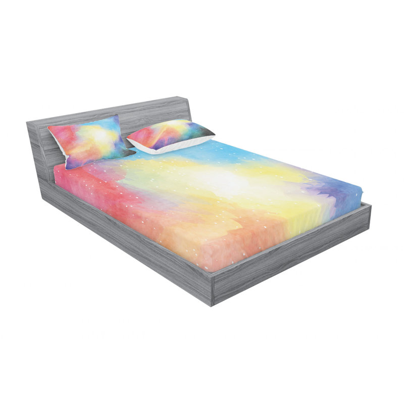 Microfiber Ombre Sheet Set, Queen Sheet Set with Fitted Sheet