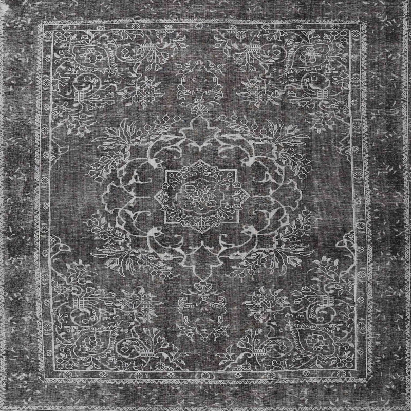 Tapis gris/bleu traditionnel Beaconsdale, Carré 5 pi