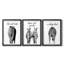 Elephant Bum - reproduction encadrée sur mesure de qualité supérieure mate - 3 pièces-1041737435-1041737433