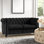 Causeuse Chesterfield à accoudoirs roulés 61 po Leite