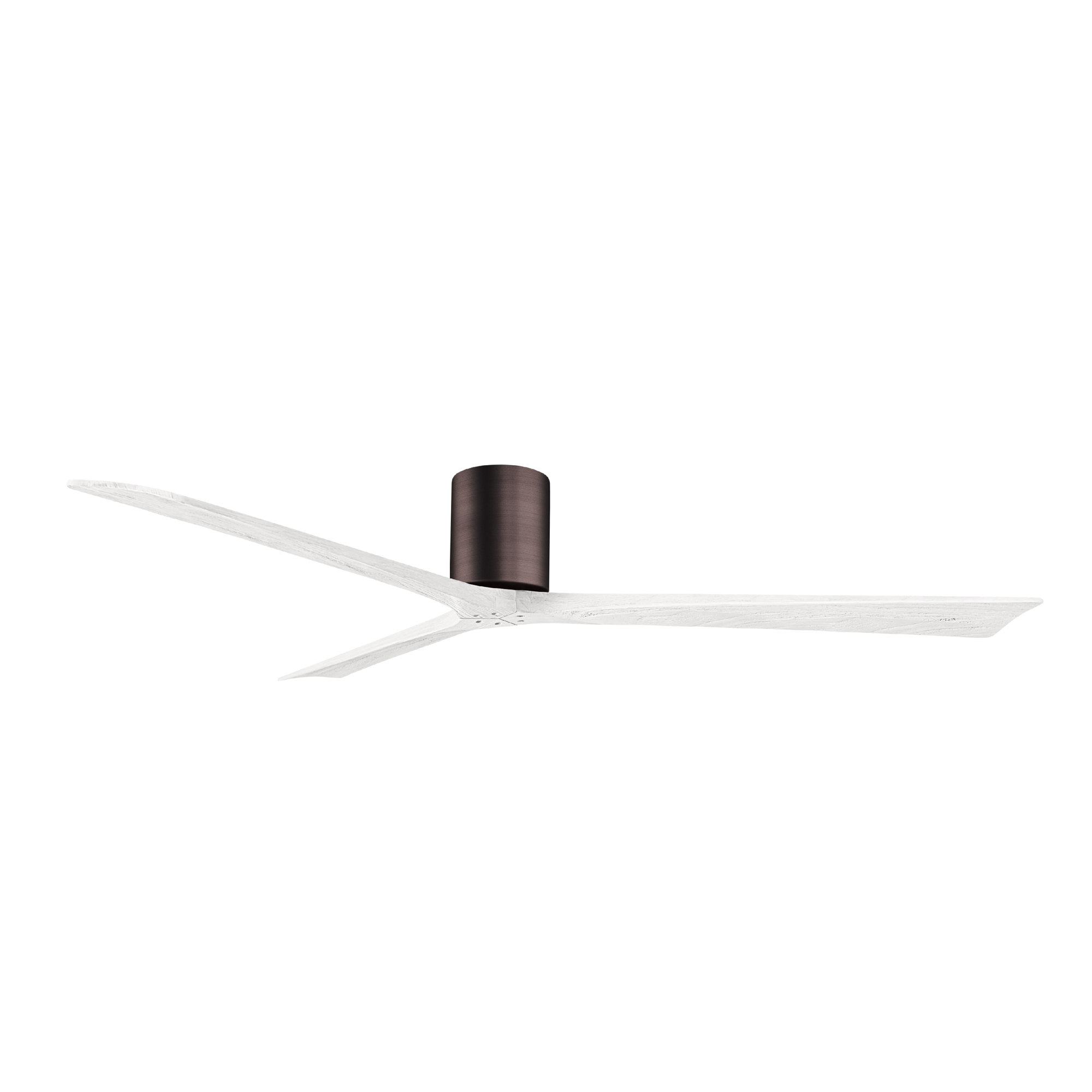 Olivier 3 Blade Ceiling Fan, Brushed Bronze, Matte White, 72"