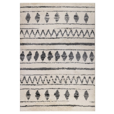 Tapis ivoire / gris Ganae