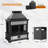 Outdoor Propane Gas Fireplace with Tank Table, 50000 BTU Steel Fire Pit, PVC Cover & Ceramic Logs