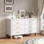 Commode double 6 tiroirs en blanc-864418936