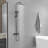  10" Rainfall Shower System with 4-Function Handheld,  Fixed Rail & Adjustable Height, Brass Body High Pressure Shower System