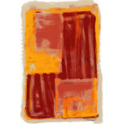 Monoprint IV - Wrapped Canvas Painting