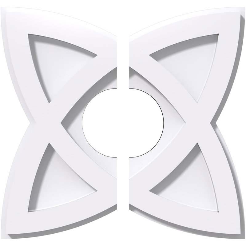 Médaillon de plafond contemporain en PVC de qualité architecturale Cosmo, H 1 po x l 10 po x P 10 po