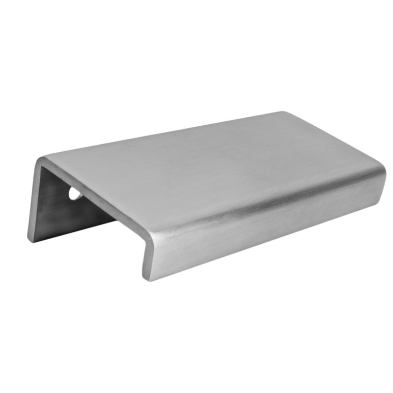 Modern Cabinet Finger Edge Pull, Satin Stainless Steel, 18.89