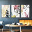 No Deckle Tropical Moderne II, ensemble de 3 toiles encadrées sur toile-97710849-97710855