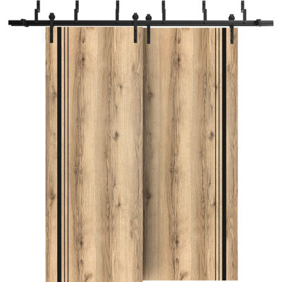Portes de placard coulissantes en bois massif massif