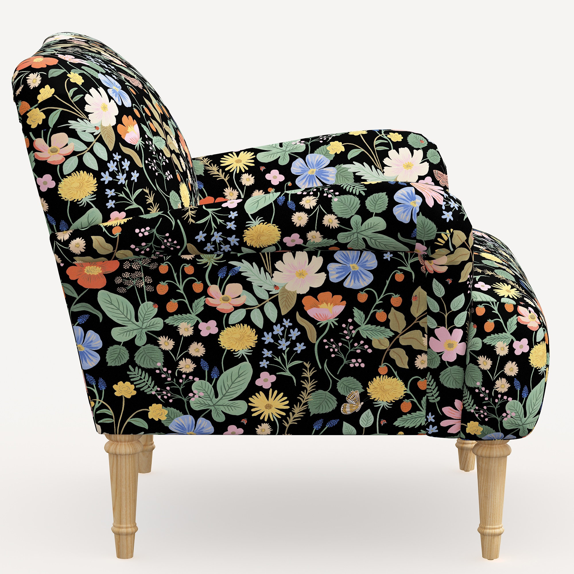 Rifle Paper Co. x Cloth & Company Bristol Armchair, Delphine Slate, Natural