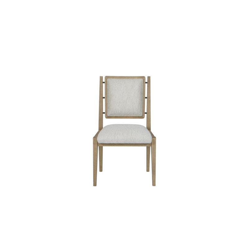 Ensemble de 2 chaises rembourrées de salle à manger modernes, tissu performant, dossier flottant, design élégant
