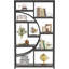 Étagère de coin 68,89 "à 5 étages de style rustique noir avec 9 tablettes ouvertes pour le salon-102570664