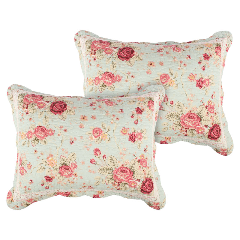 Greenland Home Fasions Antique Rose Blue King Sham, 20x36, King