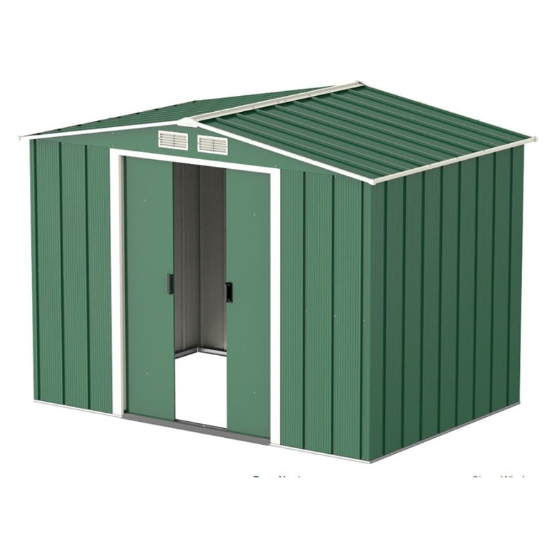 Salford Metal Garden Shed, Green