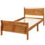 Lit plateforme simple en bois massif - tête de lit et support à lattes, convient aux matelas de taille simple, sans sommier tapissier, installation facile, sommier intégré, à assembler, sommier,-1900523936