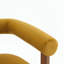 Chaise d'appoint moderne rembourrée avec accoudoirs ronds