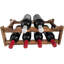 Support à vin en bois pour 8 bouteilles, support à vin pour comptoir à 2 niveaux, support à vin autoportant en bois de pin carbonisé pour comptoir de cuisine, bar, armoire, salle à manger