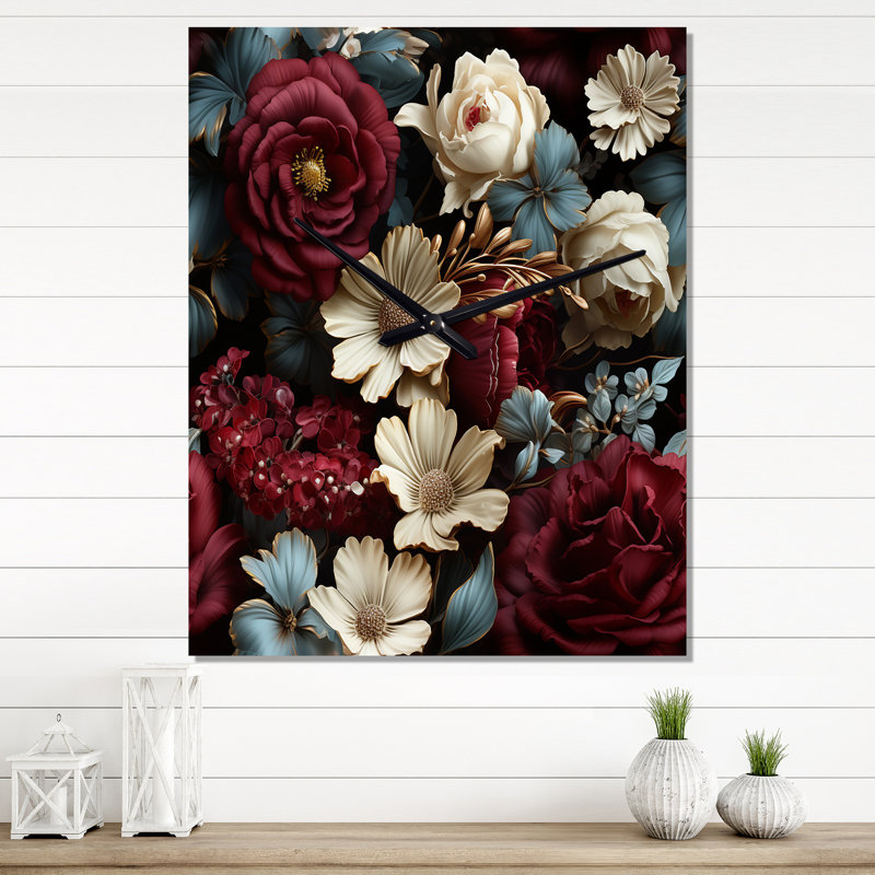 Jamayka - Horloges murales florales, H 32 po x l 14 po x P 1 po