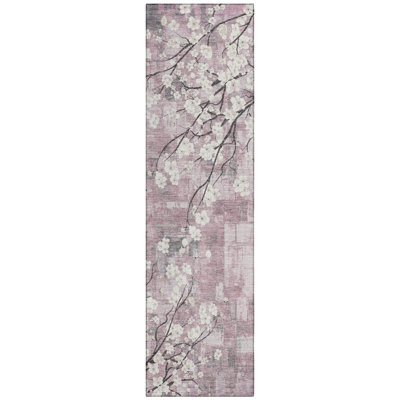 Machine Washable Indoor/Outdoor Brenden ACN2248 Floral Rug