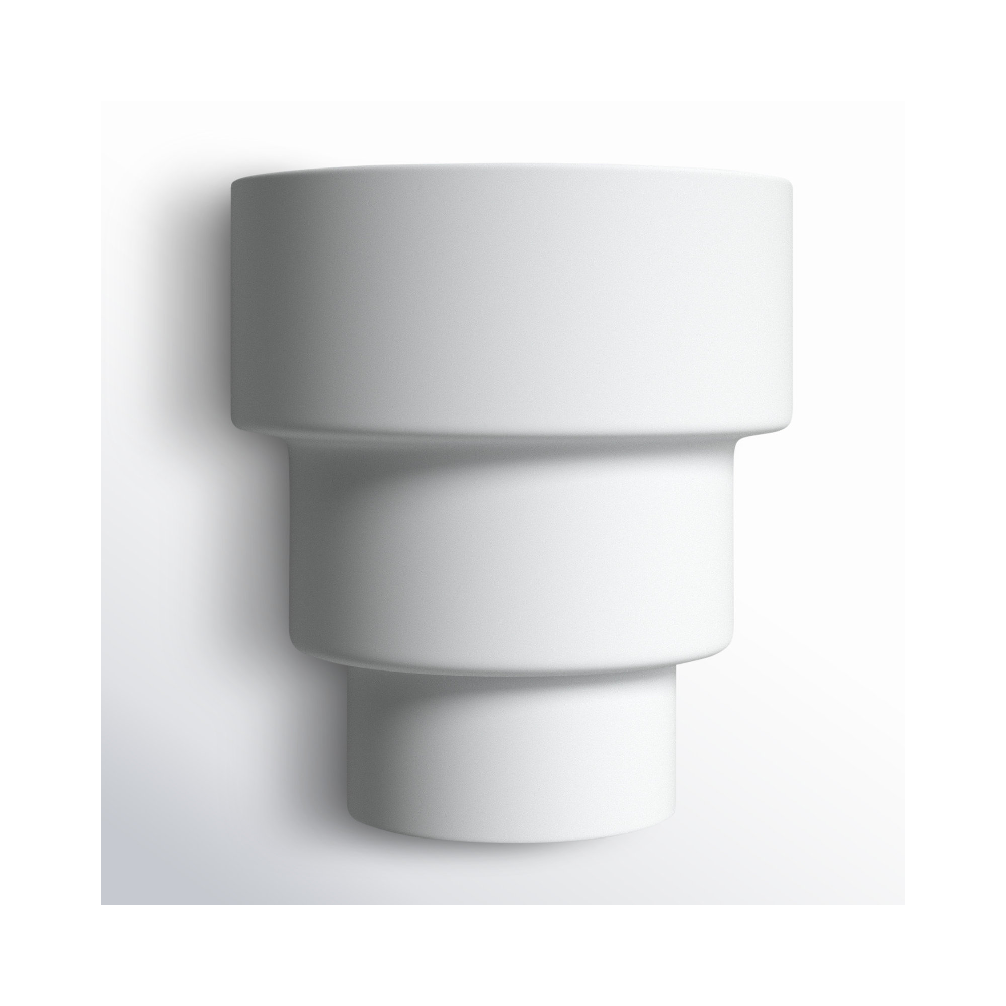 Alvera Ceramic Dimmable Flush Mounted Sconce, 14.25" H x 12.75" W x 6.25" D, Incandescent (Not Included), Matte White