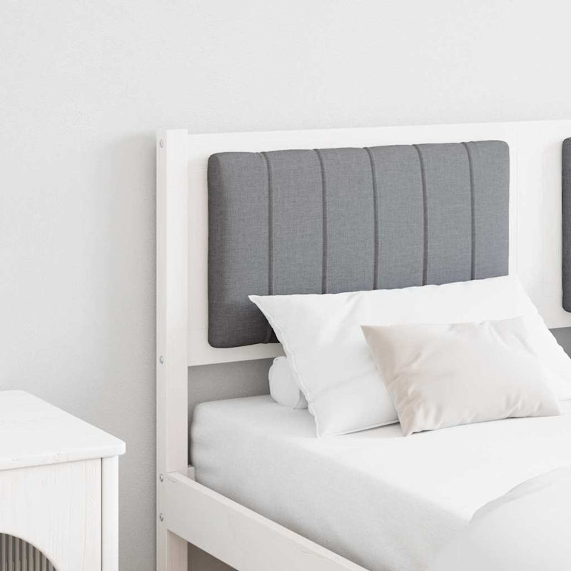 Solid Wood Headboard, EU Double - 135 x 200 cm, White, Light Grey