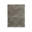 Tapis à poils longs Wreno 8 x 10 avec motif géométrique crème, gris PET-132919191