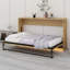 Lit escamotable horizontal simple TG, lit escamotable avec lumières DEL, peut être plié dans une armoire