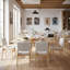 Ensemble de table de salle à manger 7 pièces en bois massif avec chaises rembourrées empilables pour la cuisine et la salle à manger-932832056