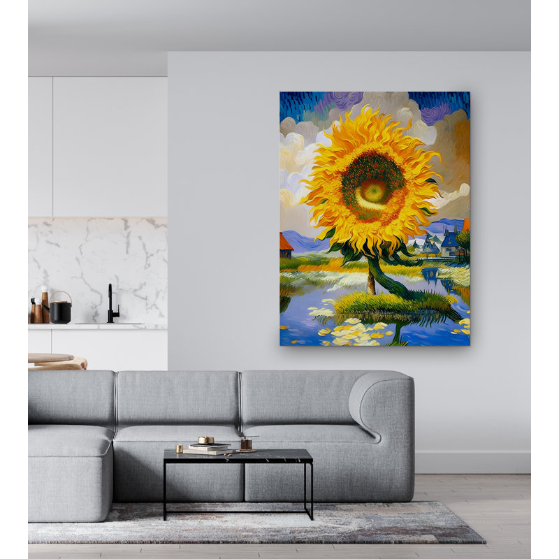 Tournesol aube, H 32 po x l 24 po