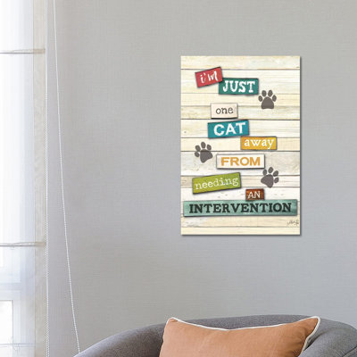 Cat Intervention by Marla Rae - Wrapped Canvas Print