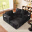 Canapé modulaire en L de 110 po avec repose-pieds convertible gauche / droit, canapé désossé avec méridienne surdimensionnée et coussin superposé, fauteuils rembourrés pour la chambre à coucher du salon, sans assemblage-206528149