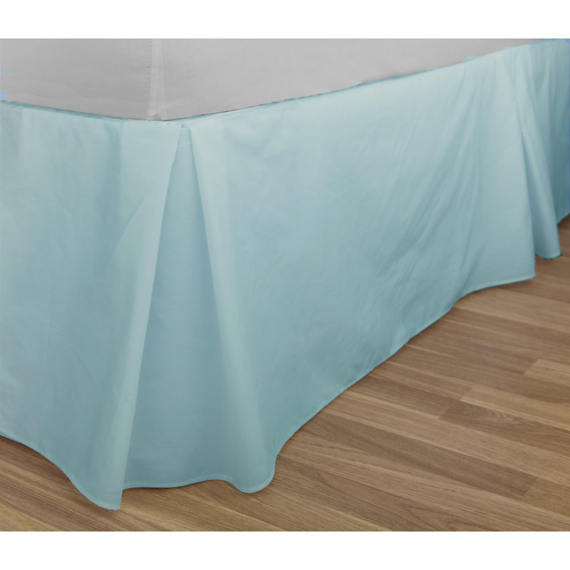 Pleated Bed Skirt, Light Blue, King (5')